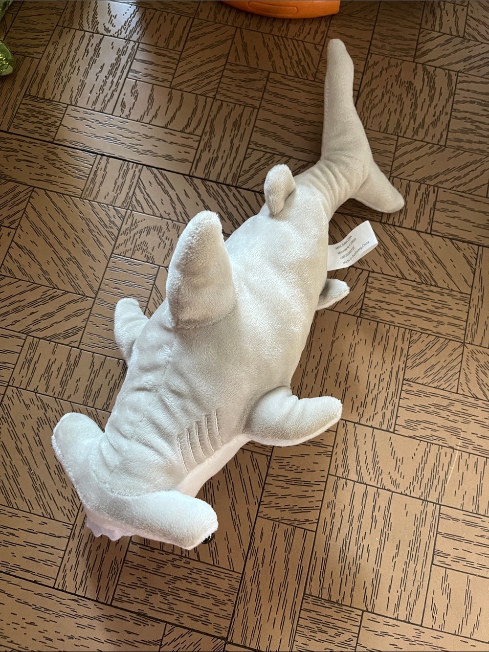 Plush Hammerhead Shark Stuffed Toy in Light Gray